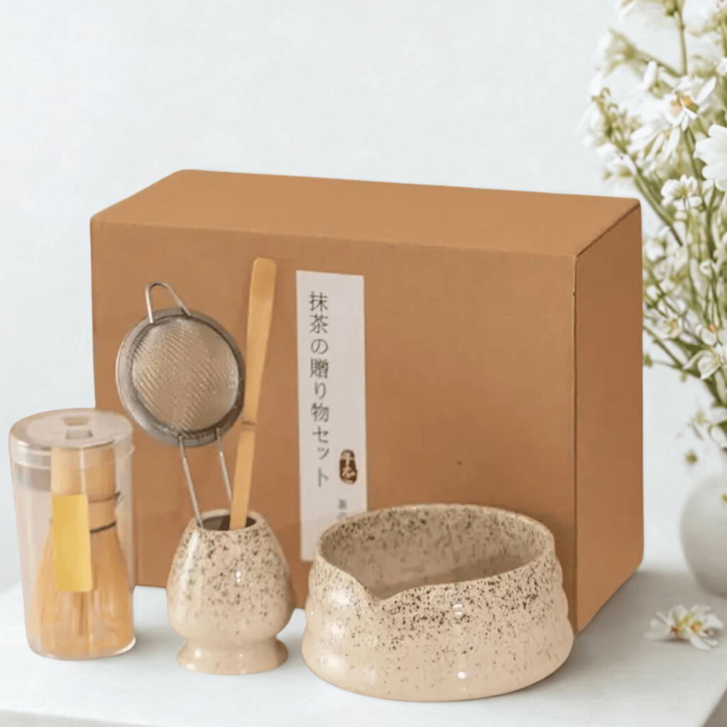 Coffret Matcha - Édition Beige Tacheté - Coffret matcha MizuMood