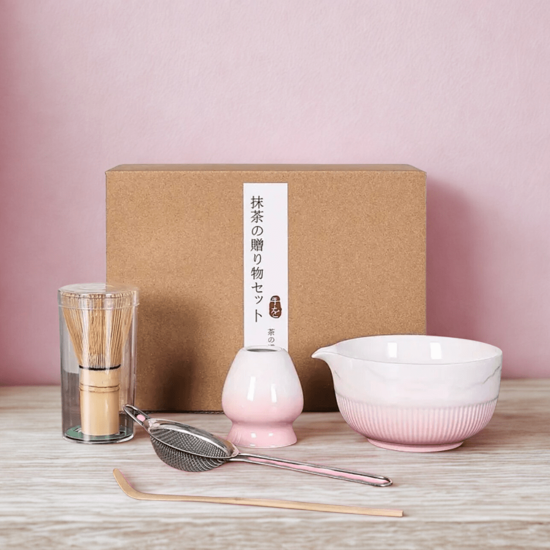 Coffret Matcha - Édition Rose Dégradé - Coffret matcha MizuMood